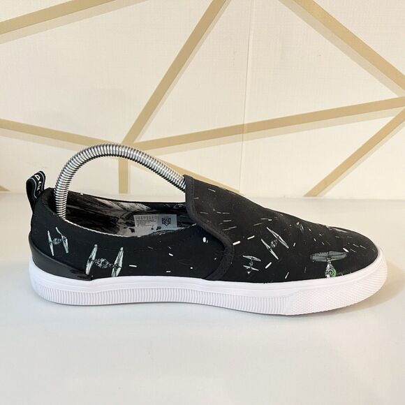 NEW STAR WARS x TOMS Trvl Lite Black Space Print Slip On Shoes Women's 9/Men's 7 - Picture 8 of 14